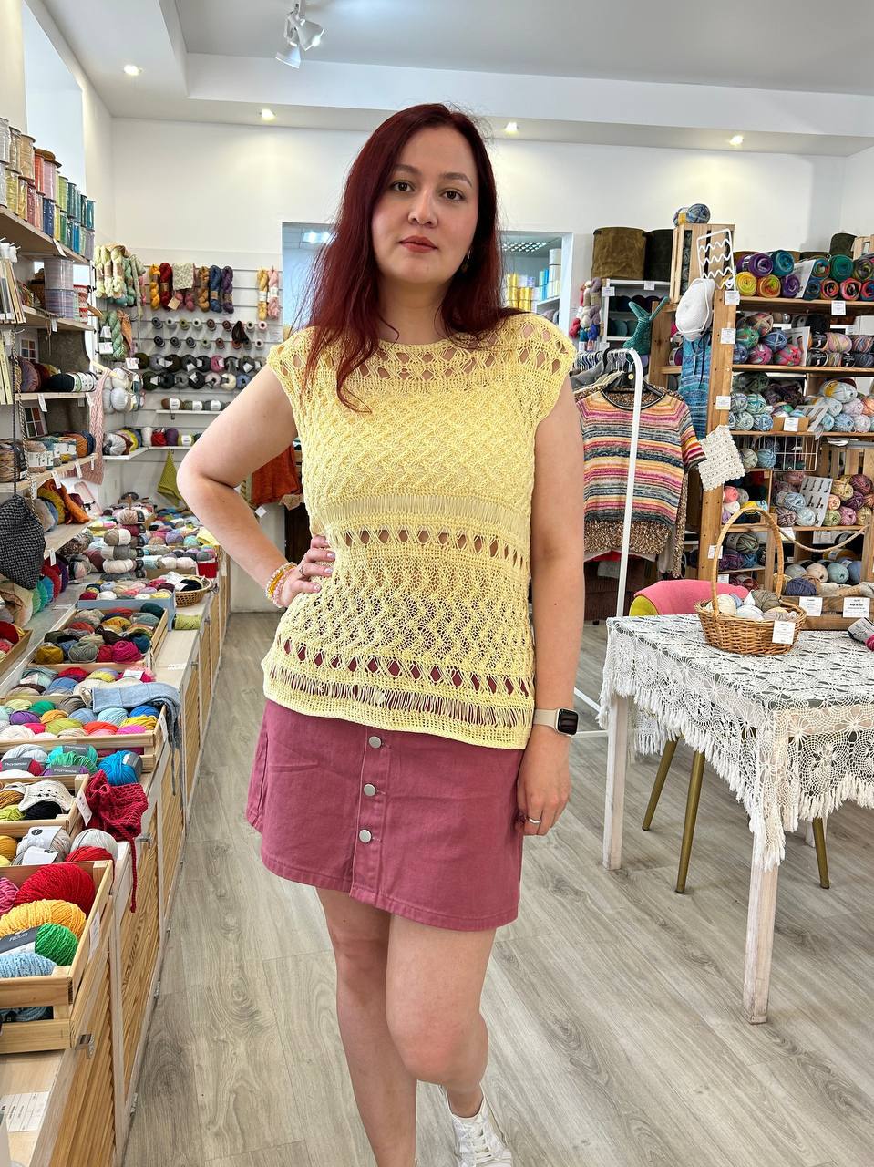 Ажурный топ из Filo Lurex