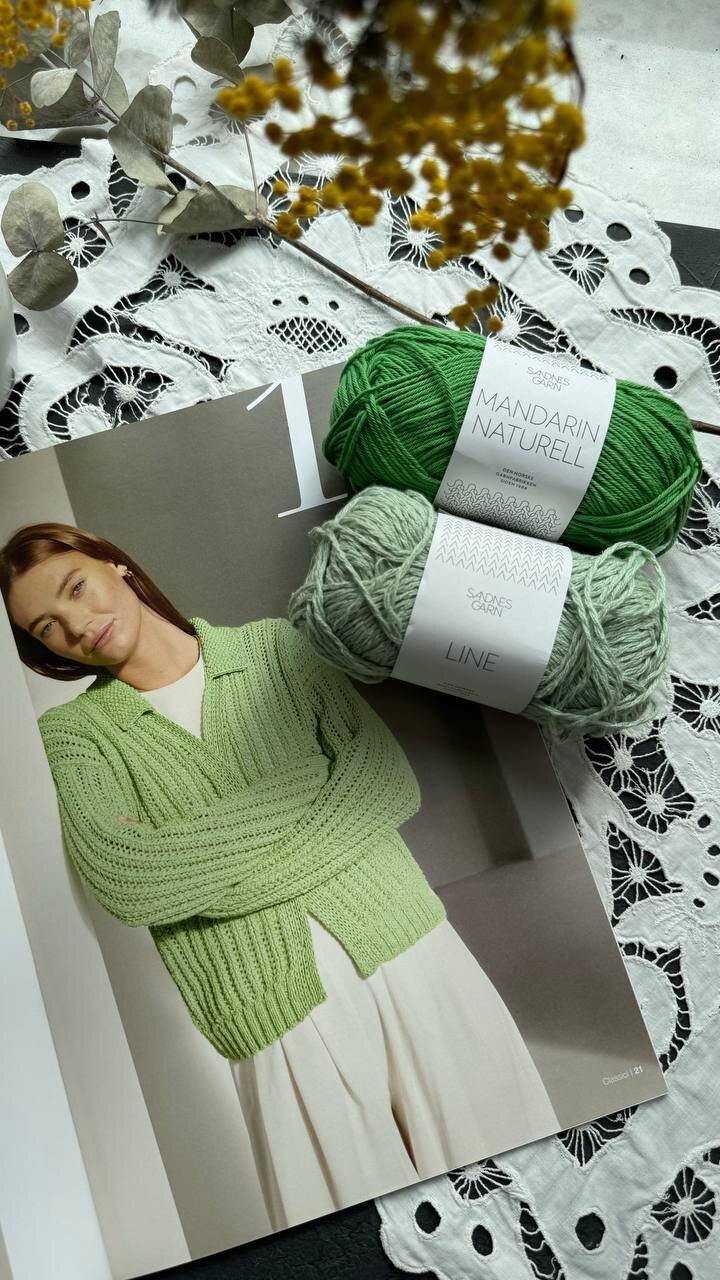 1 модель: Sandnes Garn Line, Sandnes Garn Mandarin Naturell 2 модель: Katia Tencel-Cotton 3 модель: Infinity Design S