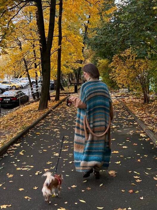 Вчера в эфире рассказали про кардиган, связанный из 2 видов пряжи