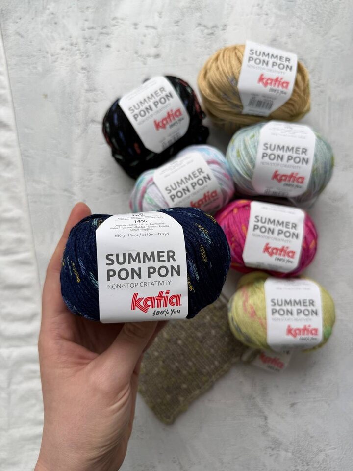 Одна новинка краше другой! ✨Katia Summer Pon Pon Приехал цвет - ночное море, в котором отражается свет звезд и длинная д