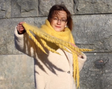 Совместное вязание шарфа