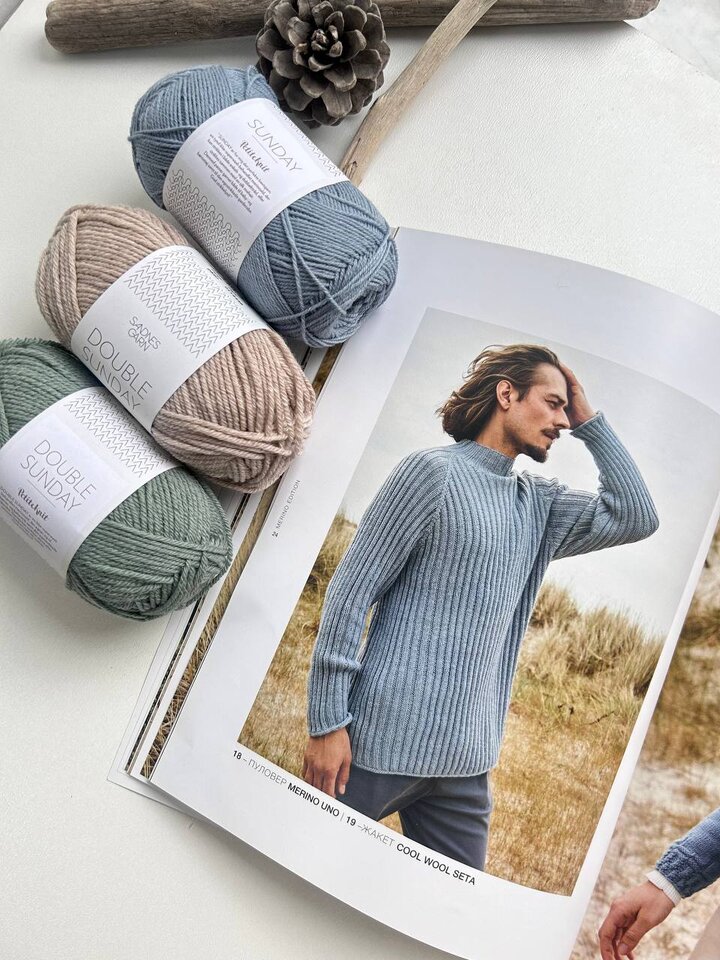 А еще у нас пополнился запас журналов Lana Grossa Merino Edition N03 Там, кстати, тоже есть мужские модели. Целых 5 плеч