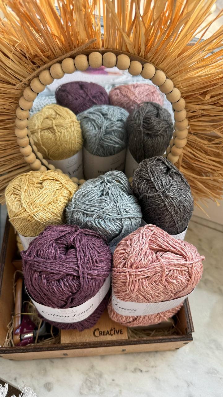 Предыдущий пост - только начало, а сейчас - тадаам! Новинки: Cotton linen - идеальная замена Line Sandnes garn с чуть б