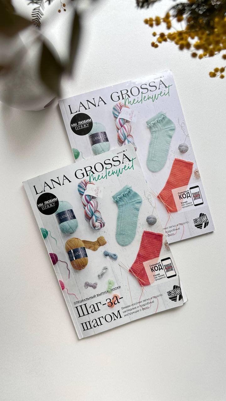 Полезные пополнения для вязальщиц носков Журнал Lana Grossa Meilenweit N07 — один из самых часто раскупаемых журнало