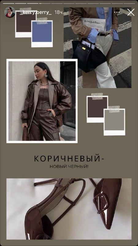 Вдогонку хочу поделиться замечательной памяткой по коричневому цвету от @_kerry.berry (фото из запрещенной сети). Мое се