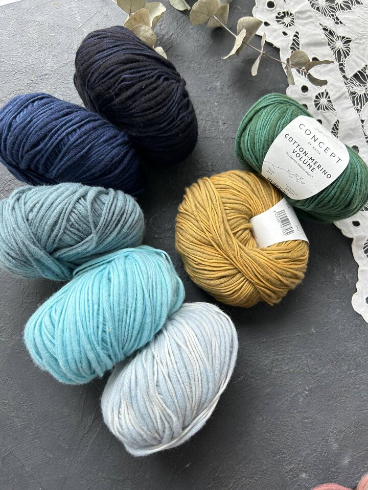 Делимся проектом, который сейчас в работе у Оли, — джемпер из Cotton Merino Volume от Concept by Katia Настолько благоро