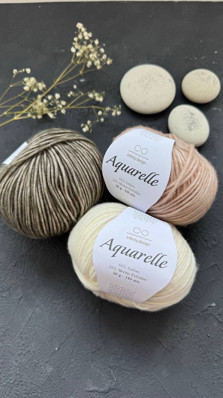 Эти дни у нас урожайные на готовые изделия. Оля связала кардиган из Aquarelle Infinity. Кардиган связан по описанию Тать