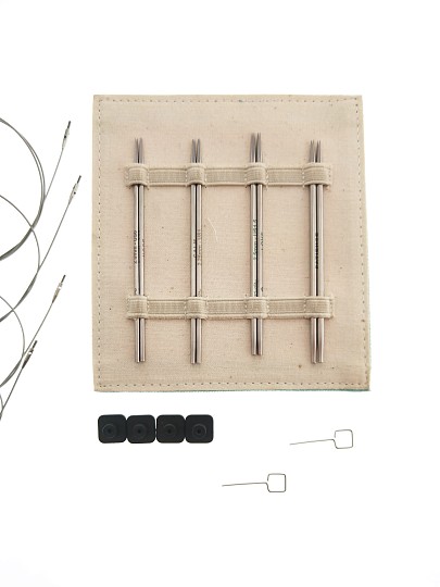 KnitPro Набор спиц съемных Mindful "Petite Midi" 10 и 13 см. 8 пар Магазин пряжи и инструментов для вязания СижуВяжу.рф