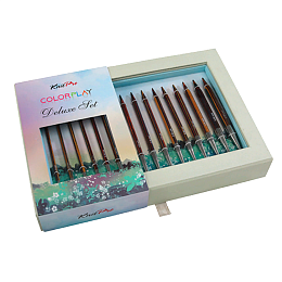 KnitPro Набор съёмных спиц Color Play Deluxe Set. 12,5 см. 8 пар Магазин пряжи и инструментов для вязания СижуВяжу.рф