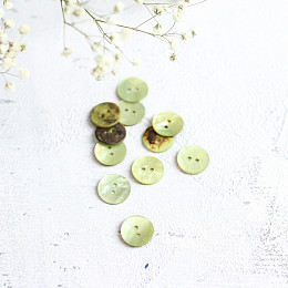 Drops Пуговица Ракушка Green ⌀ 20 мм