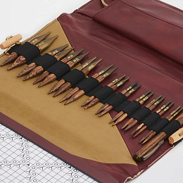 KnitPro Набор съёмных спиц Ginger Delux Special. 10 см. 11 пар Магазин пряжи и инструментов для вязания СижуВяжу.рф