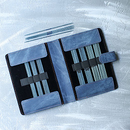 Lykke Indigo Набор чулочных спиц 15 см, 2-3.75 мм, 8х5 шт. Дерево, Джинсовый чехол Магазин пряжи и инструментов для вязания СижуВяжу.рф