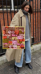 СижуВяжу "Весна начинается с нами!" (Зелёный кант) Платок большой 90х90 см,