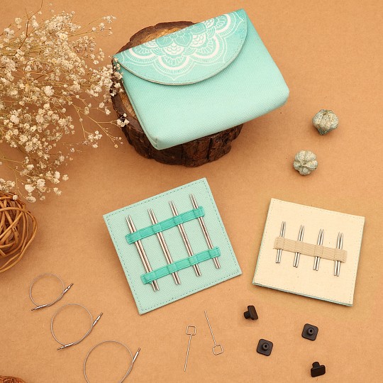 KnitPro Набор спиц съемных Mindful "Petite Mini" 5 и 7,5 см. 8 пар Магазин пряжи и инструментов для вязания СижуВяжу.рф