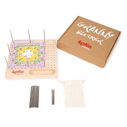 Katia Блокатор для вязания бабушкиных квадратов  23х23 см Дерево
