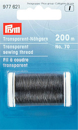 Prym.  Нить прозрачная. 200 м. Черная