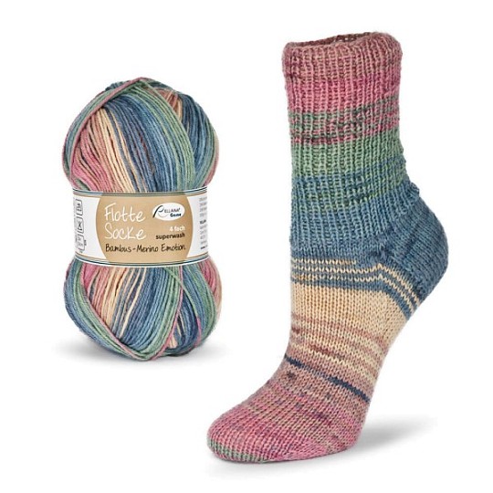 Rellana Flotte Socke Bambus Merino Emotion 4 ply