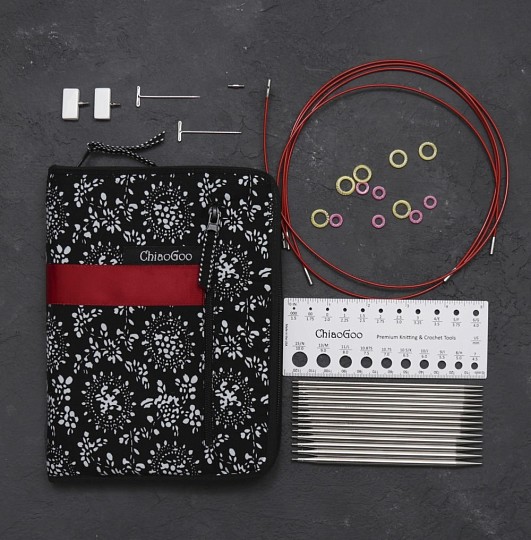 ChiaoGoo Набор съёмных спиц TWIST Tip Sets. Small 10 см. Магазин пряжи и инструментов для вязания СижуВяжу.рф