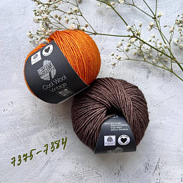 Набор для вязания двойной шапки #от_макушки_до_макушки из пряжи Lana Grossa Cool Wool Vintage (7375+7384)/описание