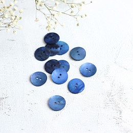 Drops Пуговица Ракушка Blue ⌀ 20 мм