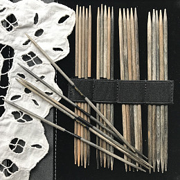 Lykke Driftwood Набор чулочных спиц 15 см, 2-3.75мм, 8х5 шт. Дерево, Кожаный чехол Магазин пряжи и инструментов для вязания СижуВяжу.рф