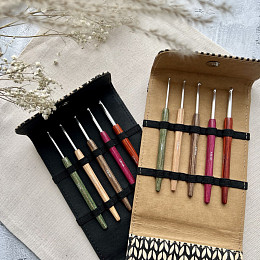 Lana Grossa Набор крючков малый Signal 4 шт Чёрный чехол Магазин пряжи и инструментов для вязания СижуВяжу.рф