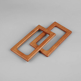 Ручка деревянная 2 шт. 15х8 см. Коричневый