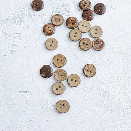 Пуговица Кокос, двухпрокольная ⌀ 18 мм (031ПН)