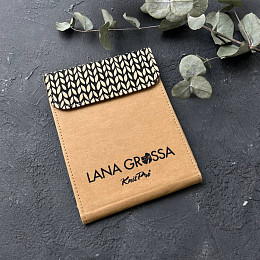 Lana Grossa Набор чулочных спиц 15 см 4х5 шт Радуга Алюминий Бежевый чехол Магазин пряжи и инструментов для вязания СижуВяжу.рф