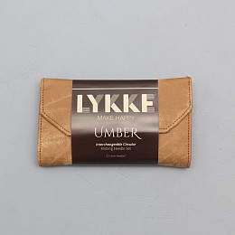 Lykke Umber Набор съемных спиц 7 см, 9 пар, Дерево, Джинсовый чехол Магазин пряжи и инструментов для вязания СижуВяжу.рф