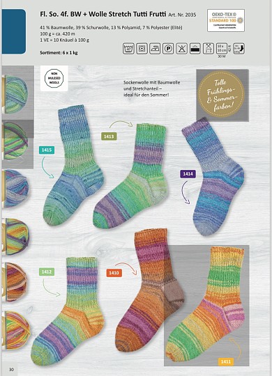 Rellana Baumwolle Stretch Tutti Frutti 4 ply