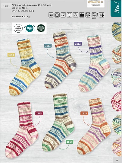 Rellana Flotte Socke Pastell 4ply