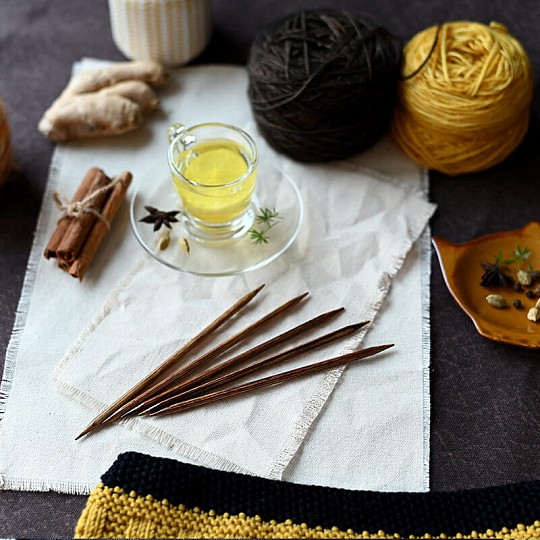 KnitPro Ginger Чулочные спицы 15 см Дерево