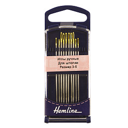 Hemline. Иглы для штопки стальные 3-5 10 шт. (арт. 284G.35)