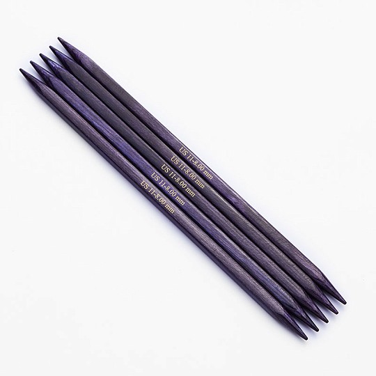KnitPro Jadore Cubics Чулочные спицы 15 см Дерево 5шт