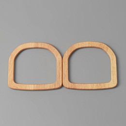 Ручка деревянная 2 шт. 12х12.9 см. Бежевый