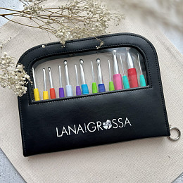 Lana Grossa Набор крючков с мягкой цветной ручкой Магазин пряжи и инструментов для вязания СижуВяжу.рф