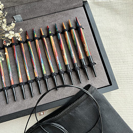 Lana Grossa Набор съёмных спиц 8 пар Дерево Магазин пряжи и инструментов для вязания СижуВяжу.рф