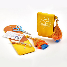 Hemline. Швейный набор Кошелёк с кисточкой. Жёлтый. Иск. кожа