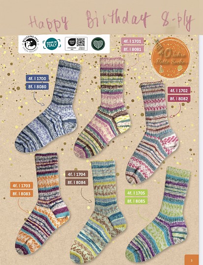Rellana Flotte Socke Happy Birthday 8ply