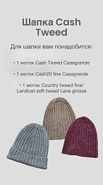 СижуВяжу Описание шапка из Cash Tweed