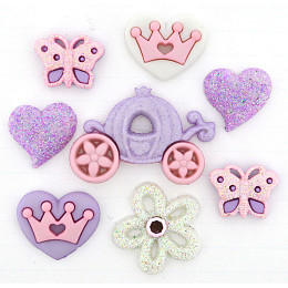 Пуговицы декоративные "Наша Принцесса", 6 шт