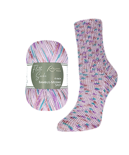 Rellana Flotte Socke Bambus-Merino Spot 4 ply