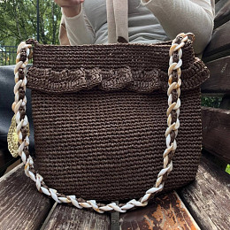 СижуВяжу Описание сумка с рюшей