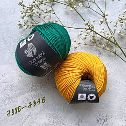 Набор для вязания двойной шапки #от_макушки_до_макушки из пряжи Lana Grossa Cool Wool Vintage (7376+7380)/описание