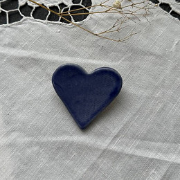 Брошь-сердце керамическая, 4см