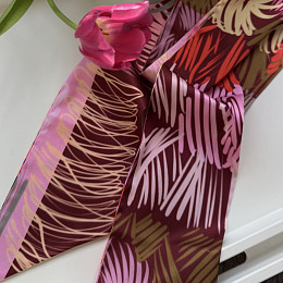 СижуВяжу "Весна начинается с нами!" Платок твилли 150х10 см,