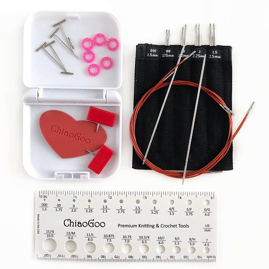 ChiaoGoo Набор ультратонких съёмных спиц TWIST Mini Sets 10 см. 7 пар Магазин пряжи и инструментов для вязания СижуВяжу.рф