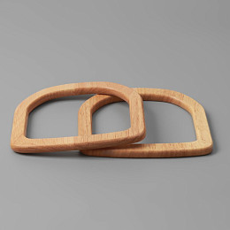 Ручка деревянная 2 шт. 12х12.9 см. Бежевый