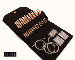 Lykke Cypra Black Набор съемных спиц 11,5 см, 12 пар, Медь, Джинсовый чехол Магазин пряжи и инструментов для вязания СижуВяжу.рф